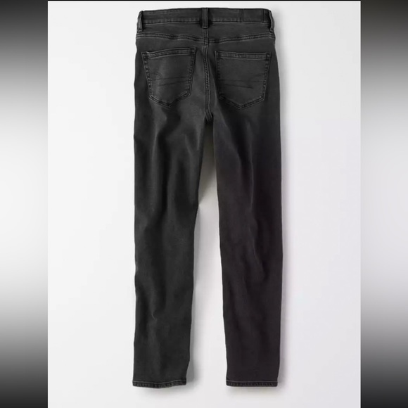 American Eagle Outfitters Women's Washed Black Stretch Mom Jean - Picture 2 of 9